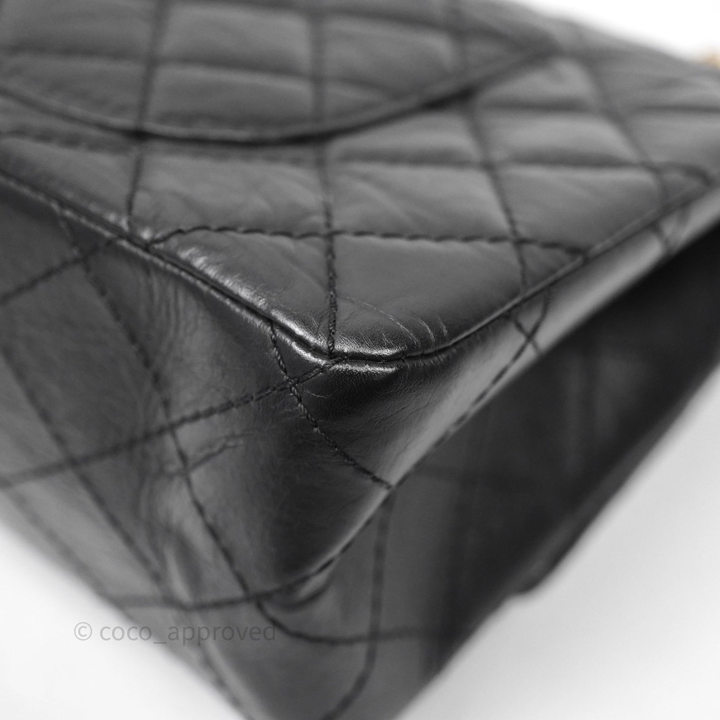 Chanel Reissue 226 Quilted Aged Calfskin Black Aged Gold Hardware