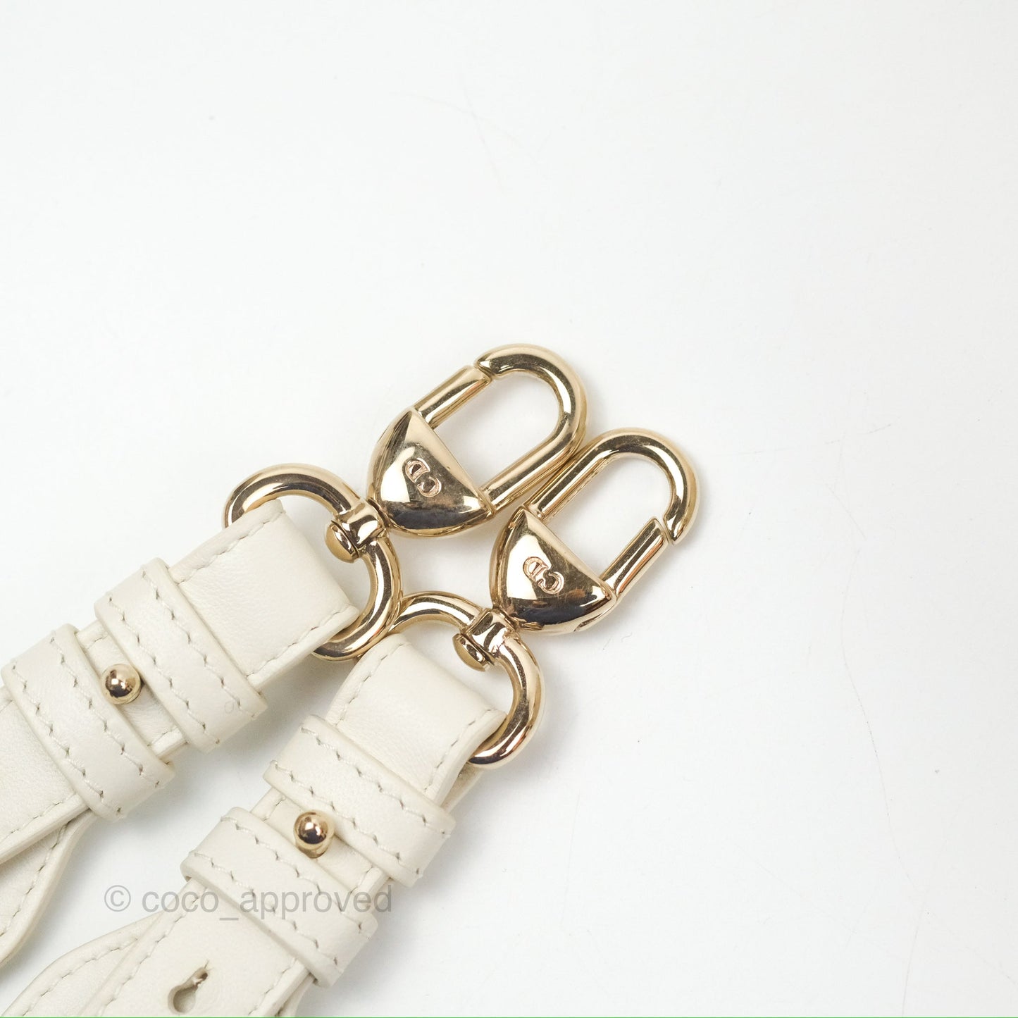 Christian Dior My ABCDior Lady Dior White Cannage Lambskin Gold Hardware