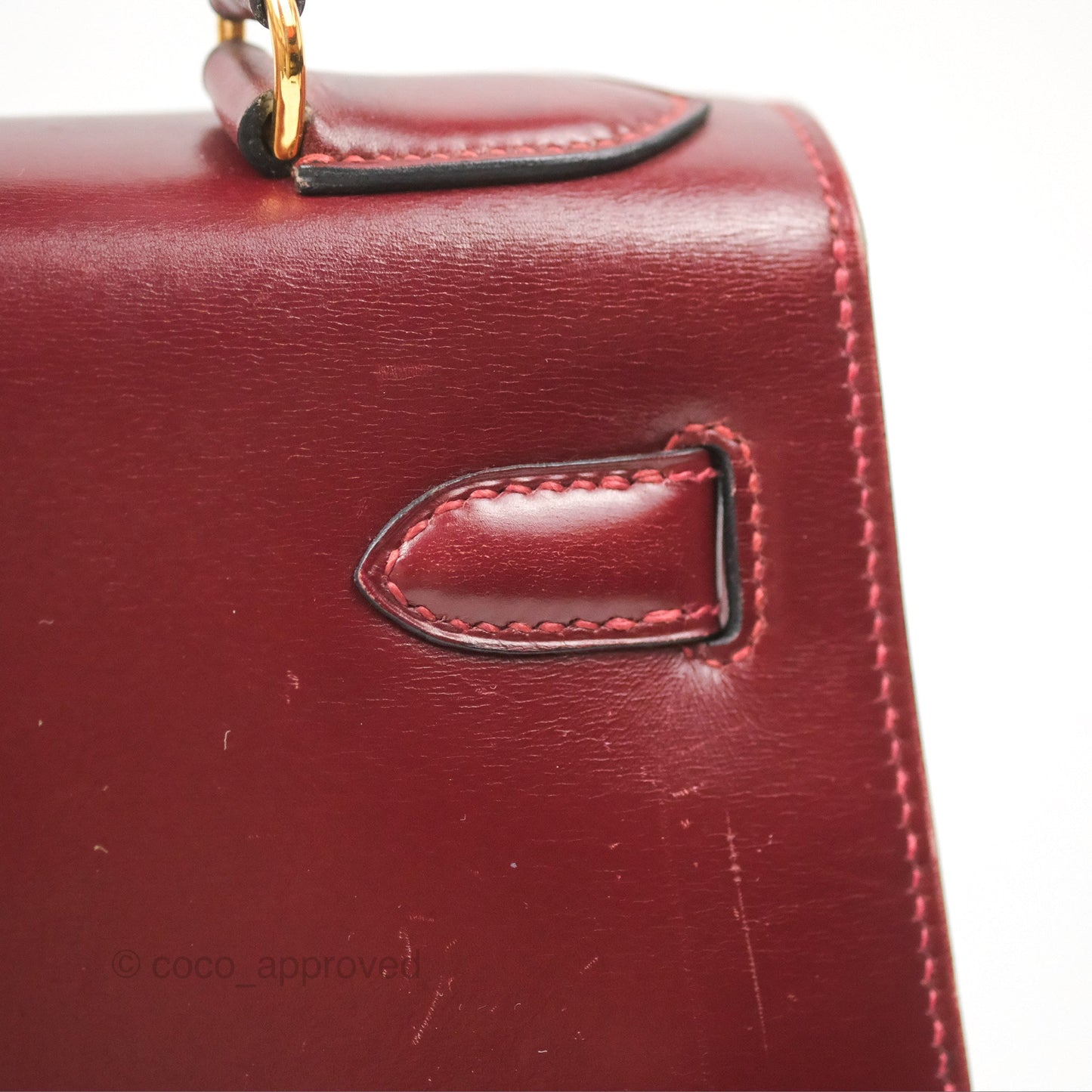 Hermès Kelly Sellier 28 Box Rouge Gold Hardware