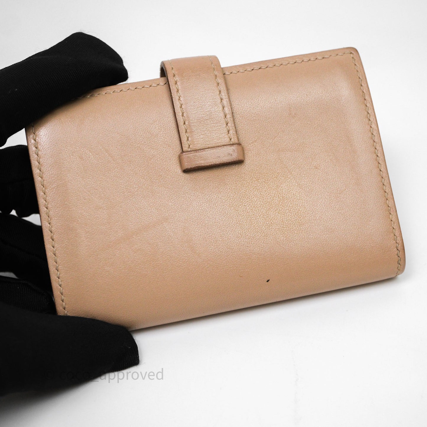 Hermès Bearn Card Holder Taupe 16 Swift Palladium Hardware