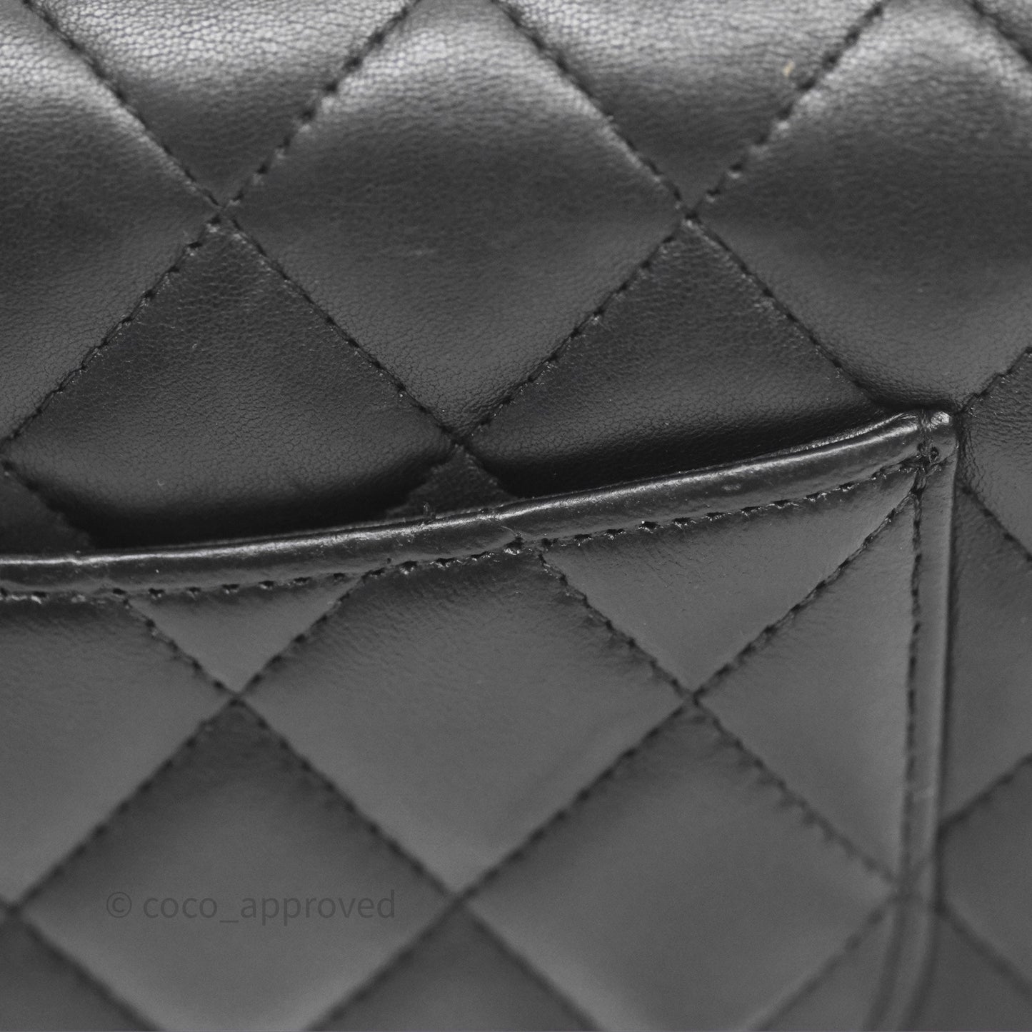 Chanel Quilted WOC Black Lambskin Silver Hardware