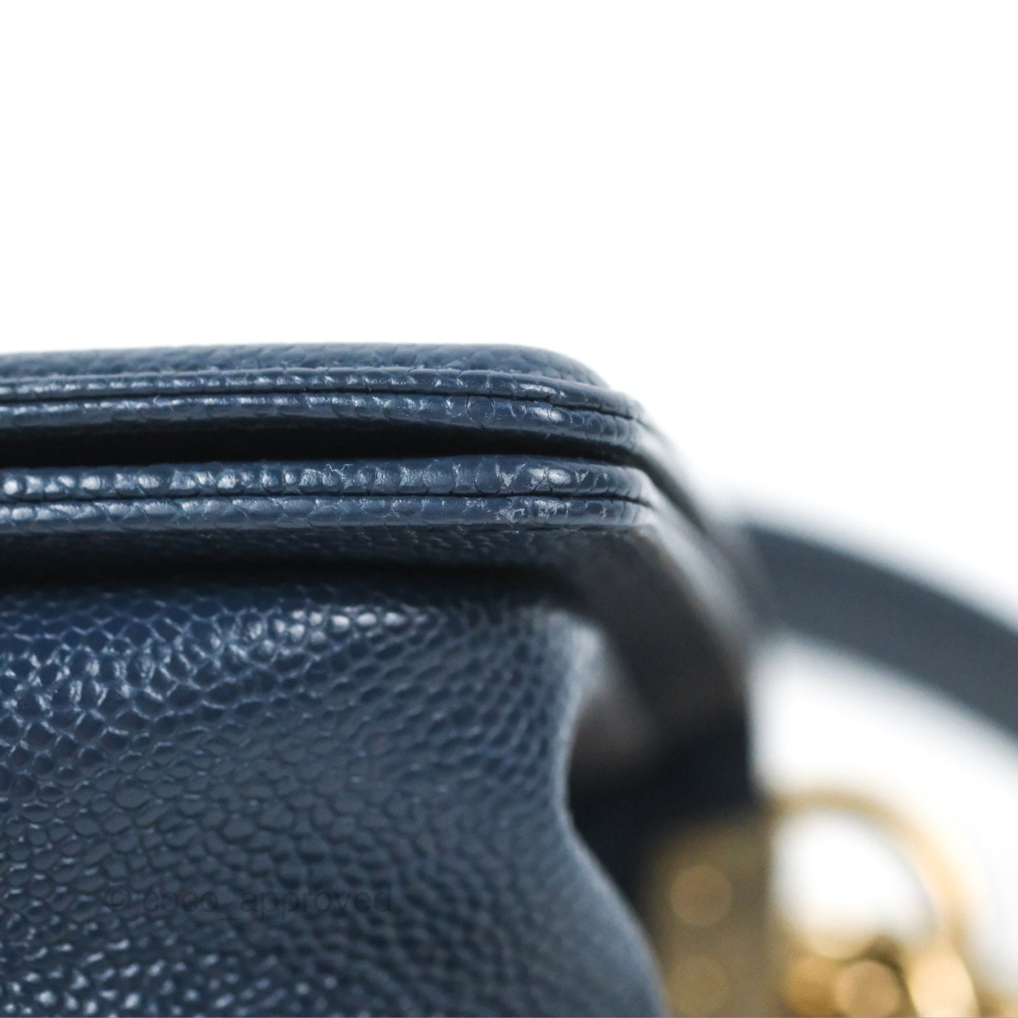 Chanel Quilted Medium Boy Navy Caviar Gold Hardware