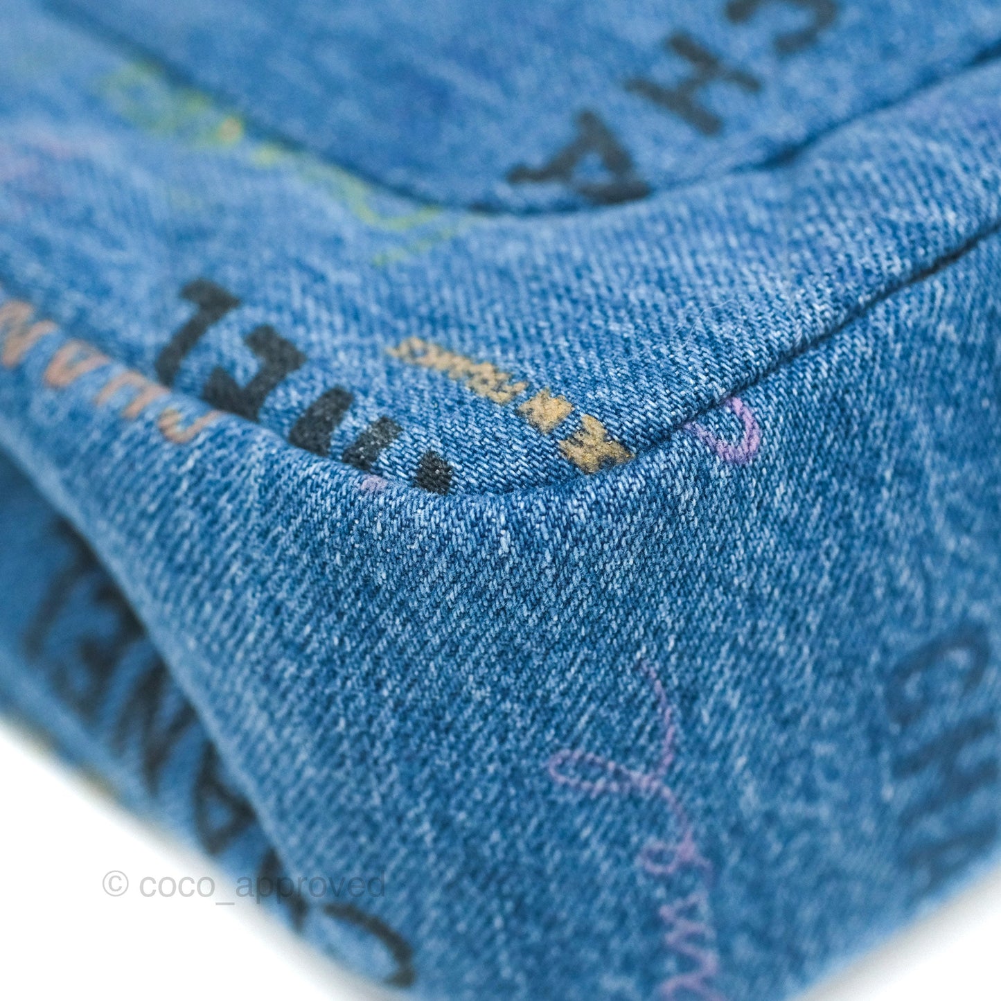 Chanel Quilted Small Denim Mood Flap Blue Multicolor 22P