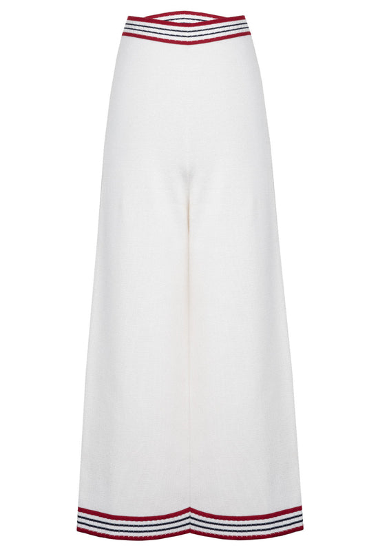 Luxury Gucci Trending 2025 Knit Pants Ivory Red