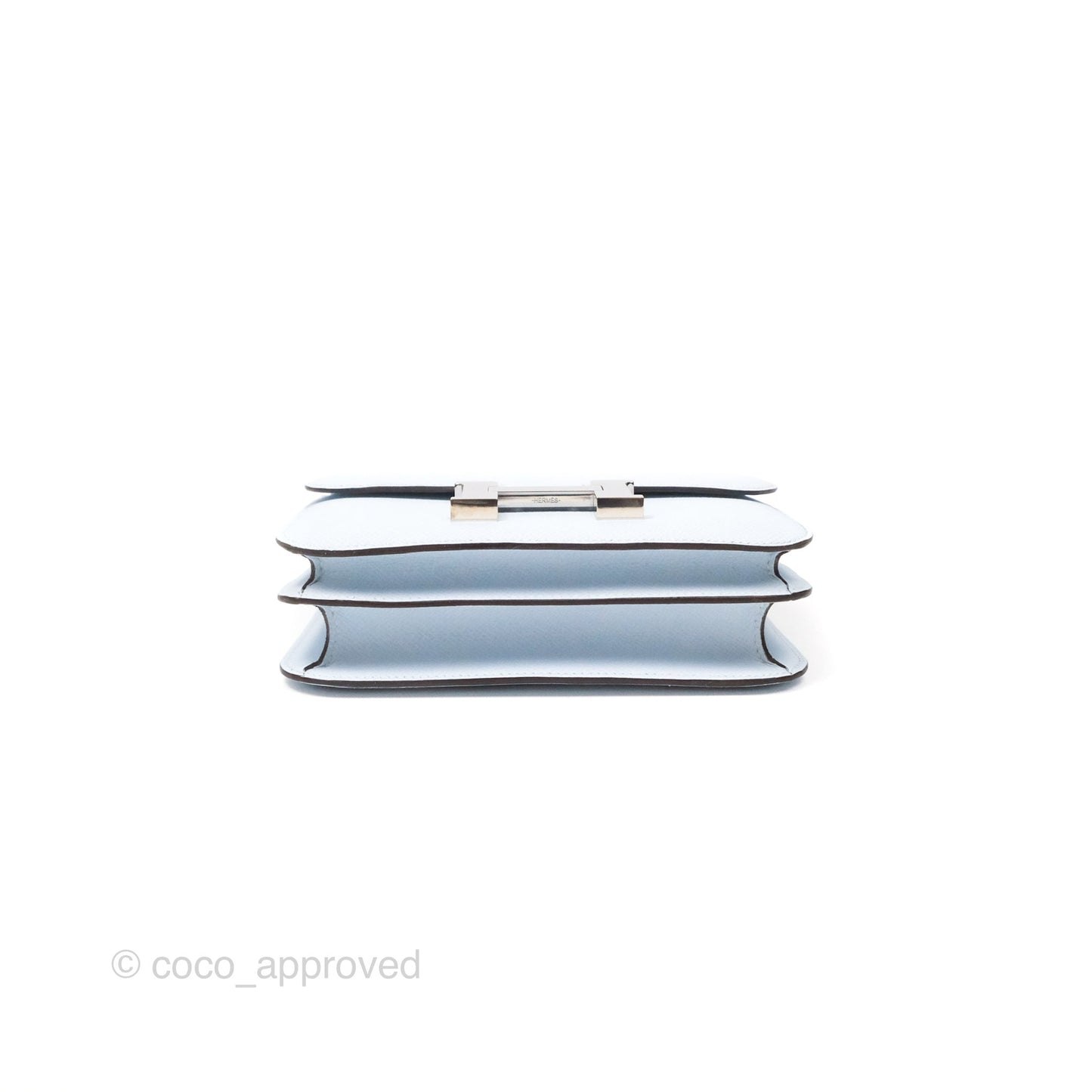 Hermès Constance Mini 18cm Blue Brume Epsom Palladium Hardware
