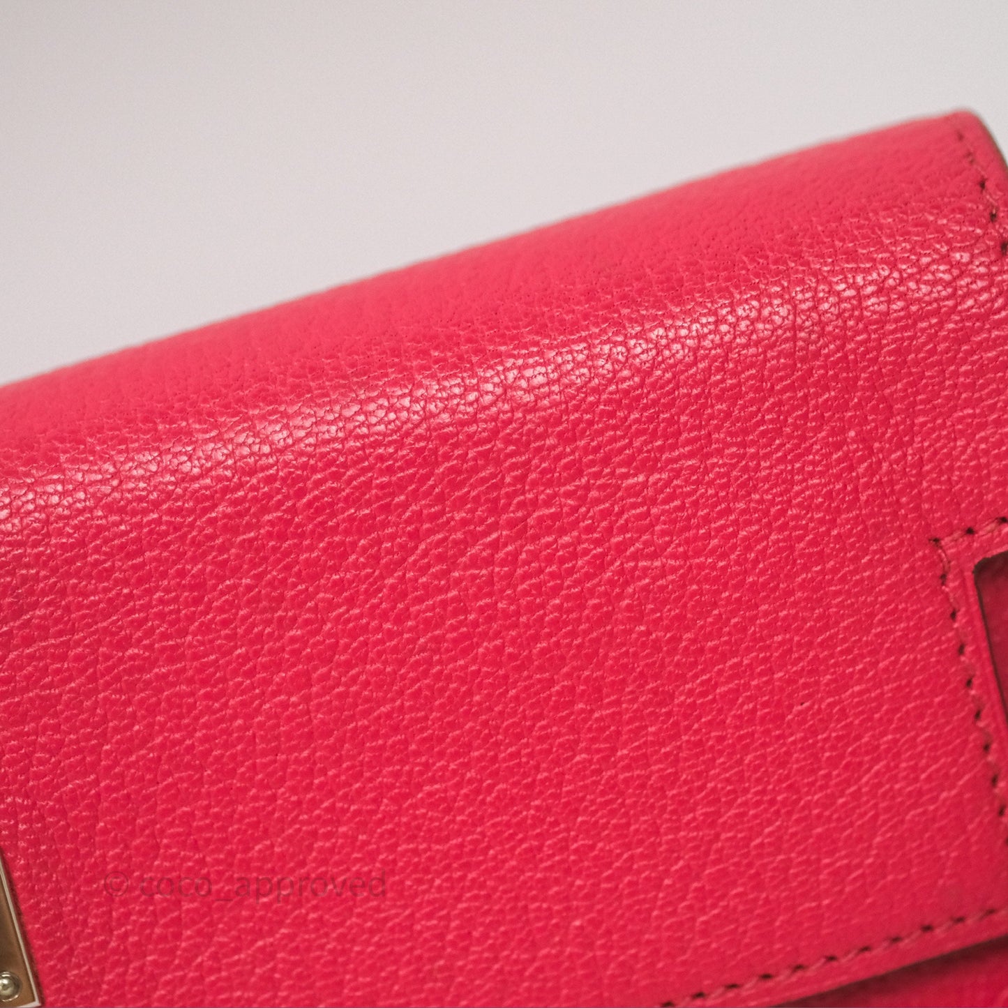 Hermès Kelly Wallet Pink Chevre Mysore Palladium Hardware