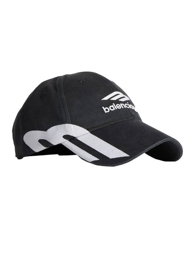 Luxury Balenciaga 3B Sports Icon Ball Cap Black
