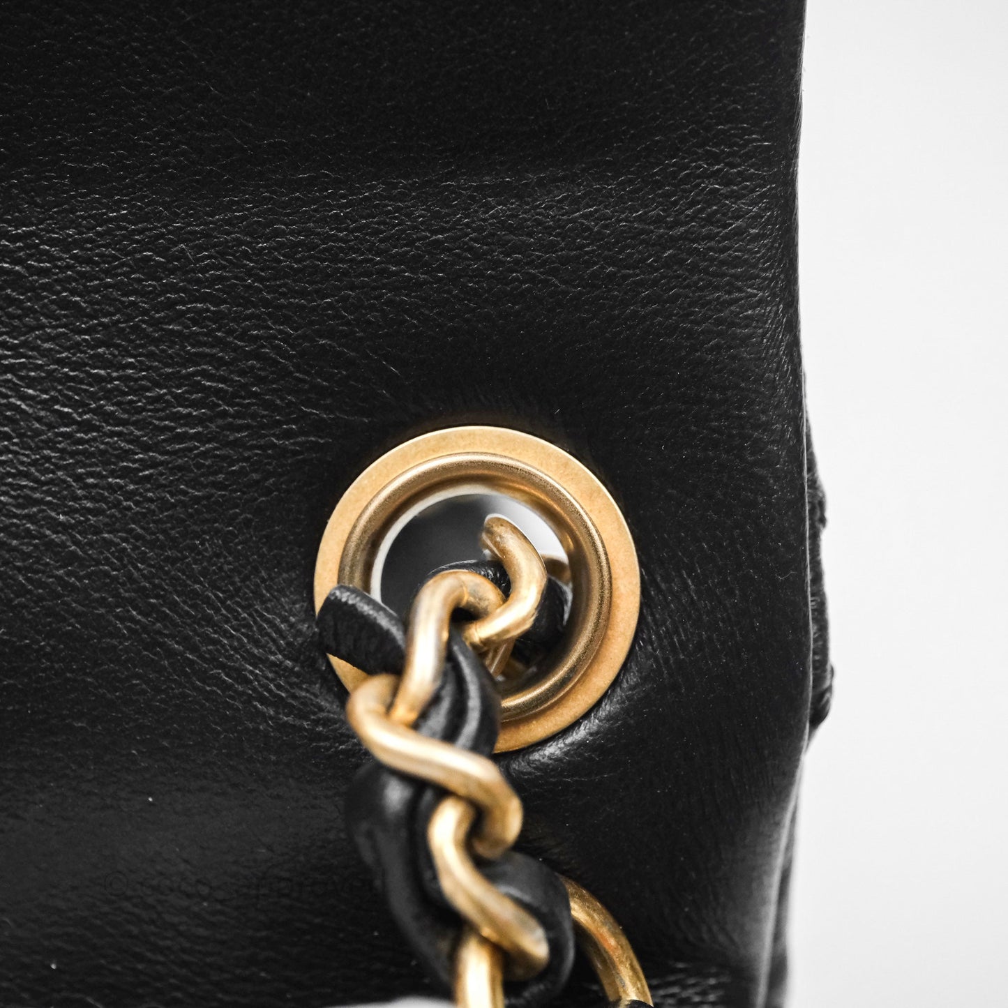 Chanel Romance Mini Square Flap Black Lambskin Aged Gold Hardware