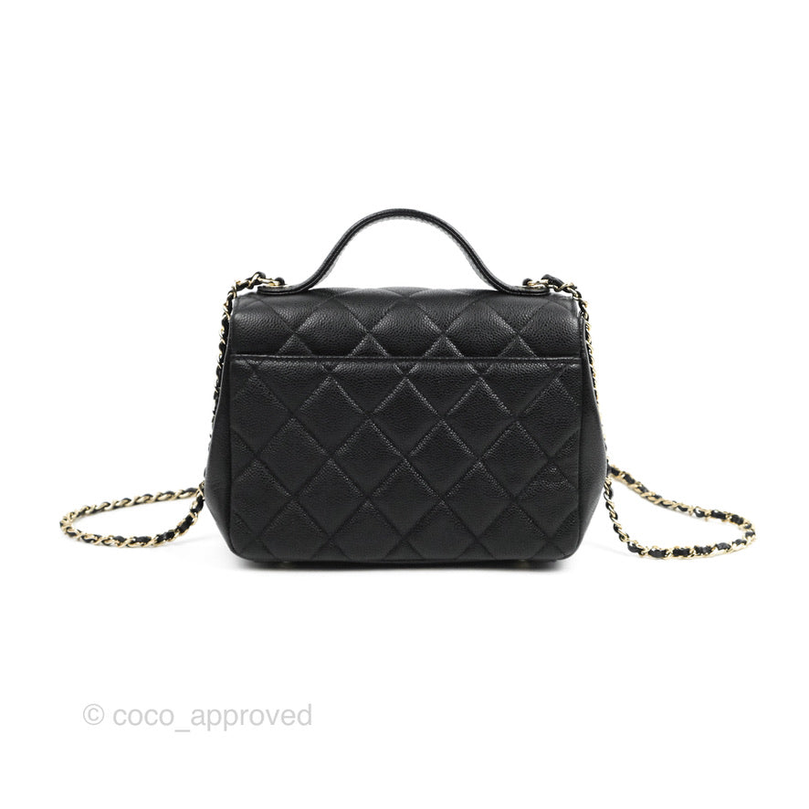 Chanel Quilted Small Business Affinity Flap Black Caviar Gold Hardware