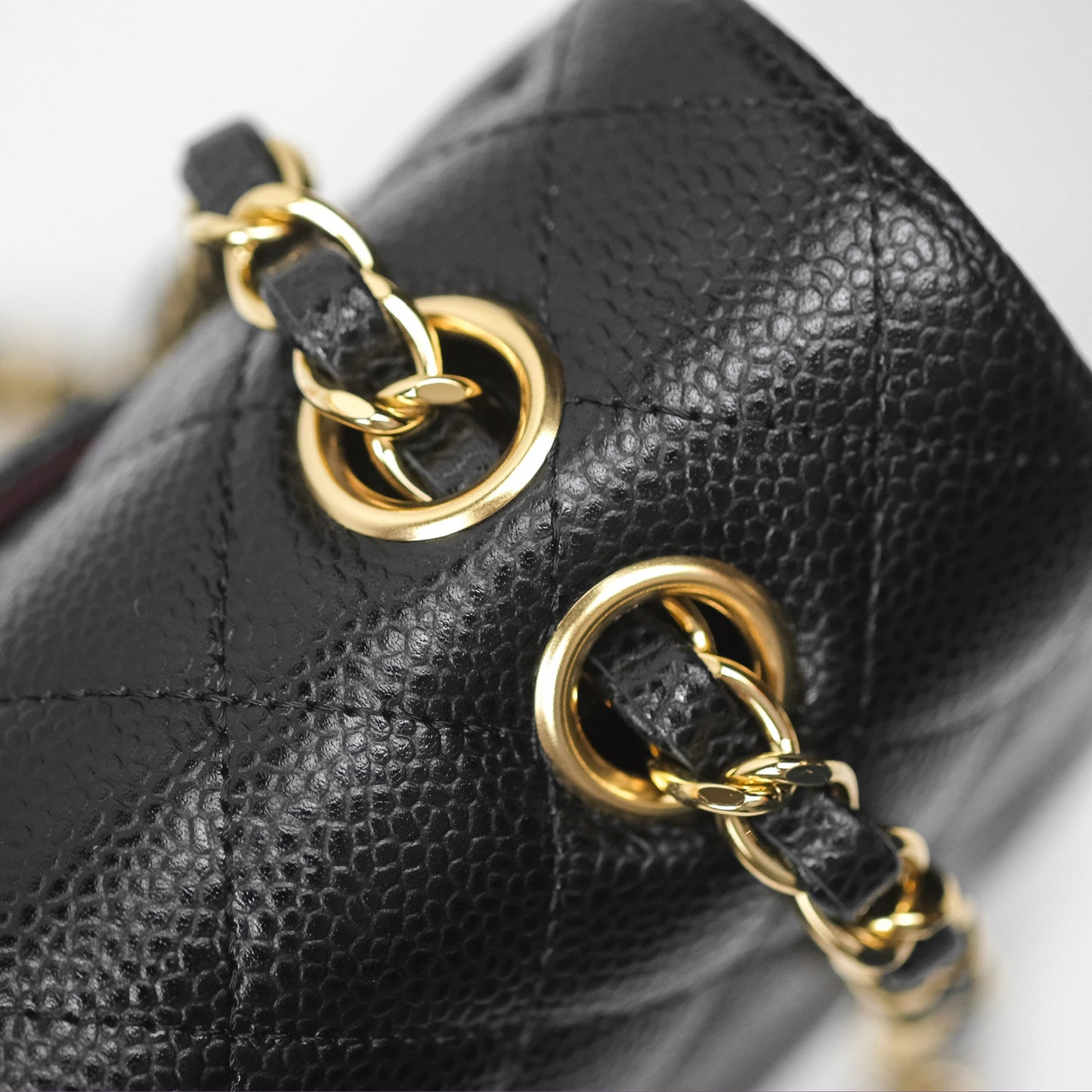 Chanel Classic M/L Medium Flap Quilted Black Caviar Gold Hardware