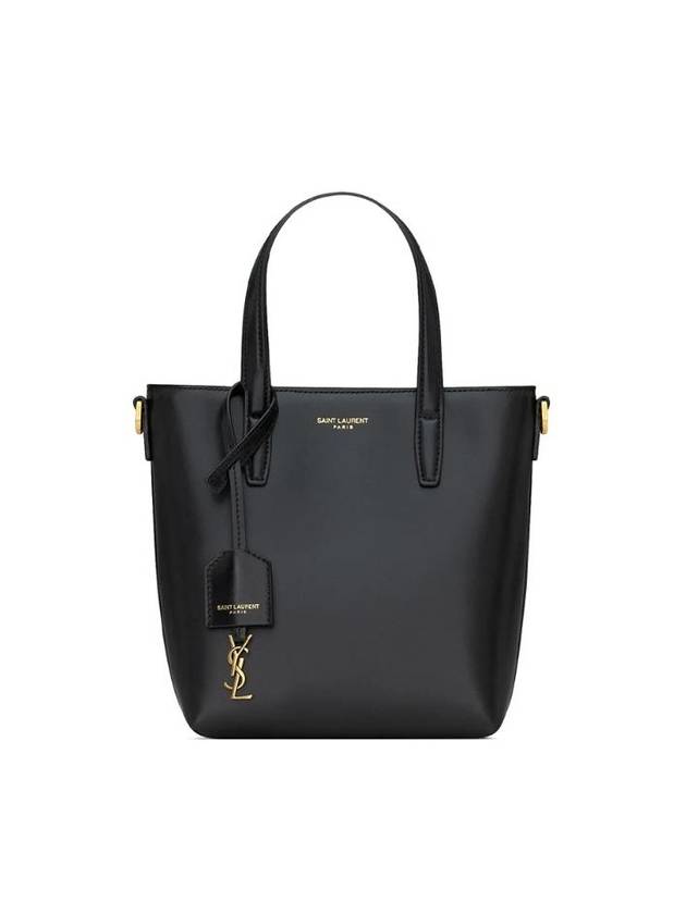 Luxury Saint Laurent Toy Small Leather Shopping Box Tote Bag Black