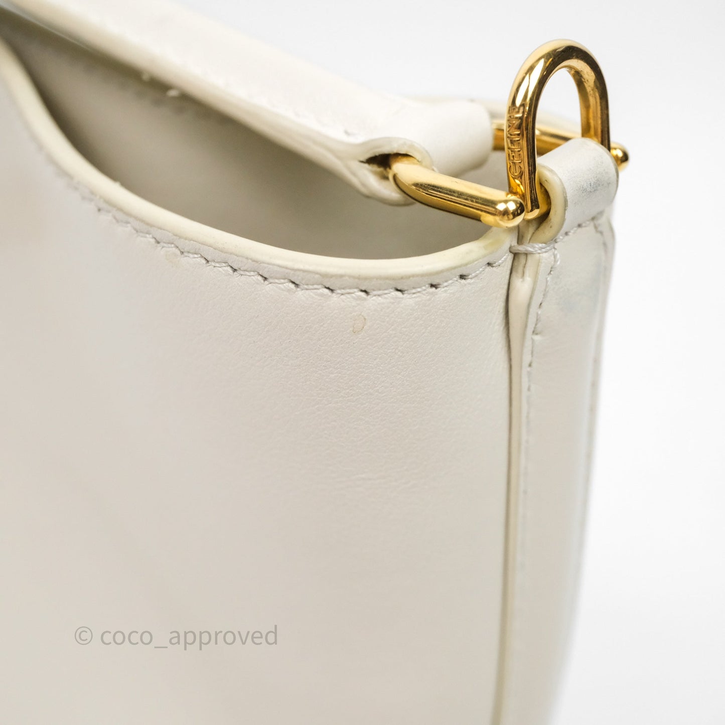 Celine Teen Bucket 16 Bag Ivory White Calfskin