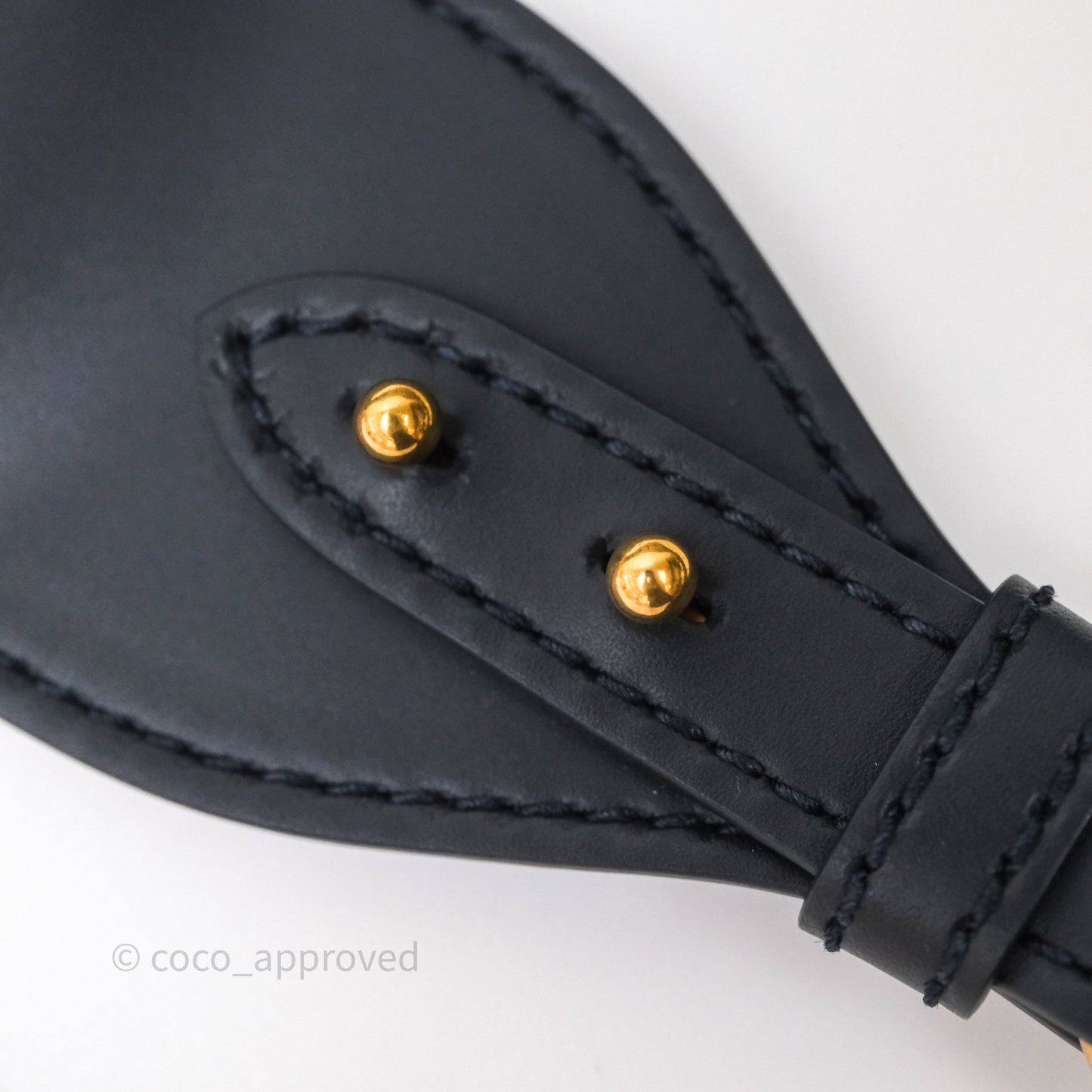 Christian Dior Navy 'Christian Dior Paris' Embroidery Shoulder Strap