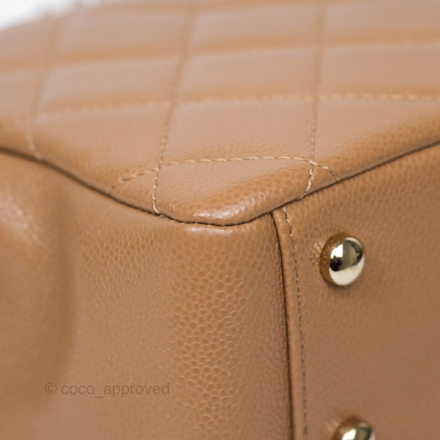 Chanel Quilted Medium Business Affinity Flap Dark Beige Caviar Gold Hardware