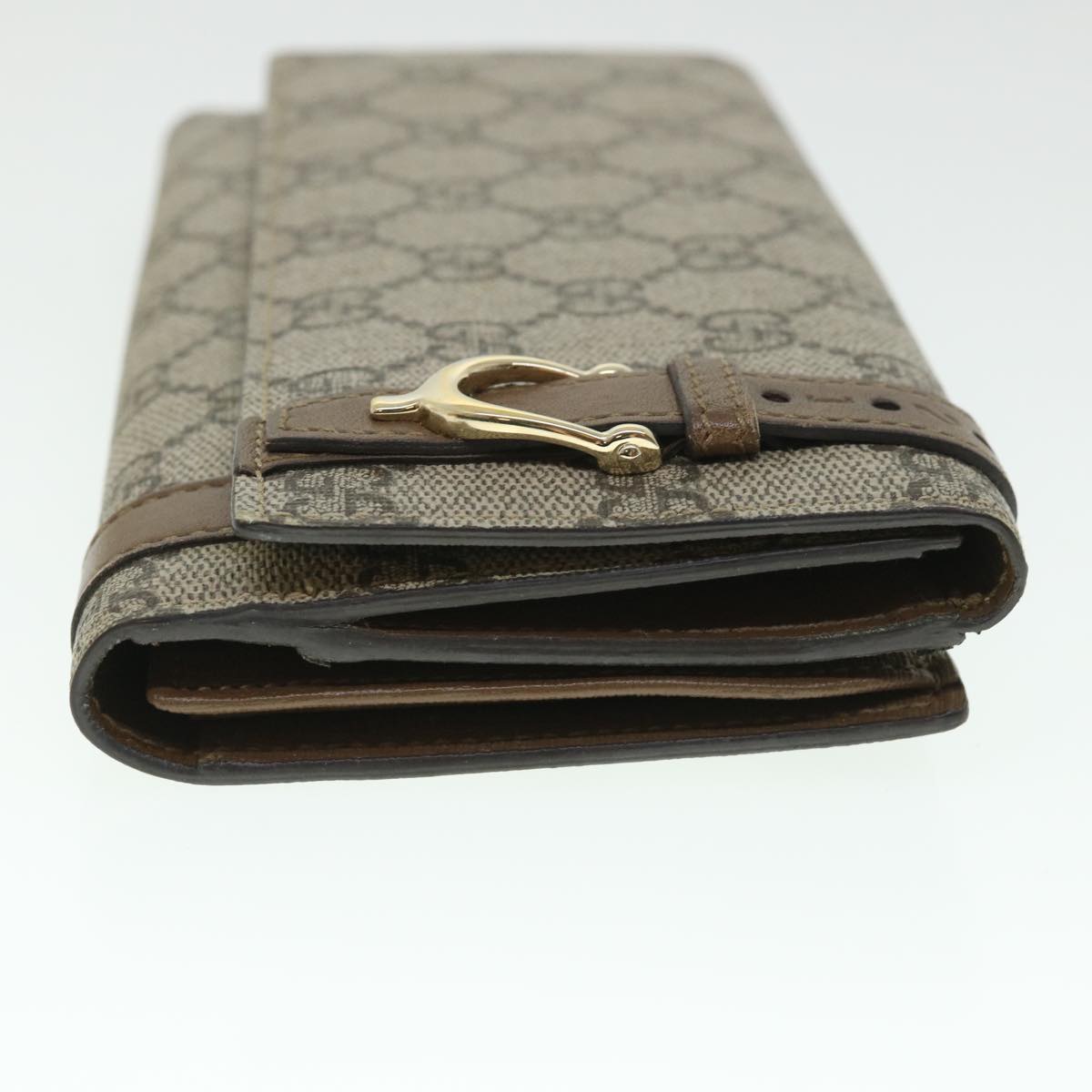 Luxury Gucci GG Canvas Long Wallet PVC Leather Beige 309754  55618