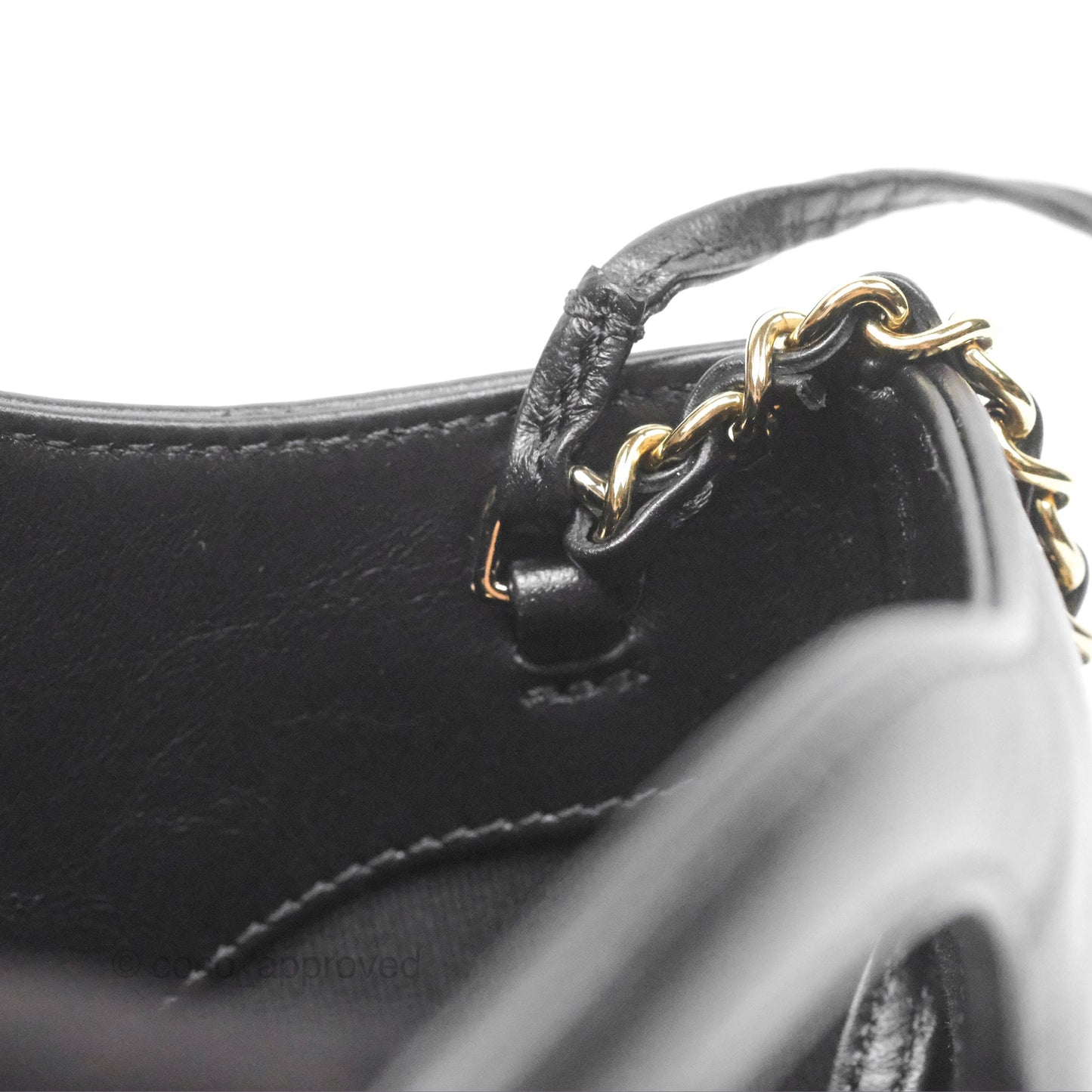 Chanel 31 Mini Black Aged Calfskin Gold Hardware