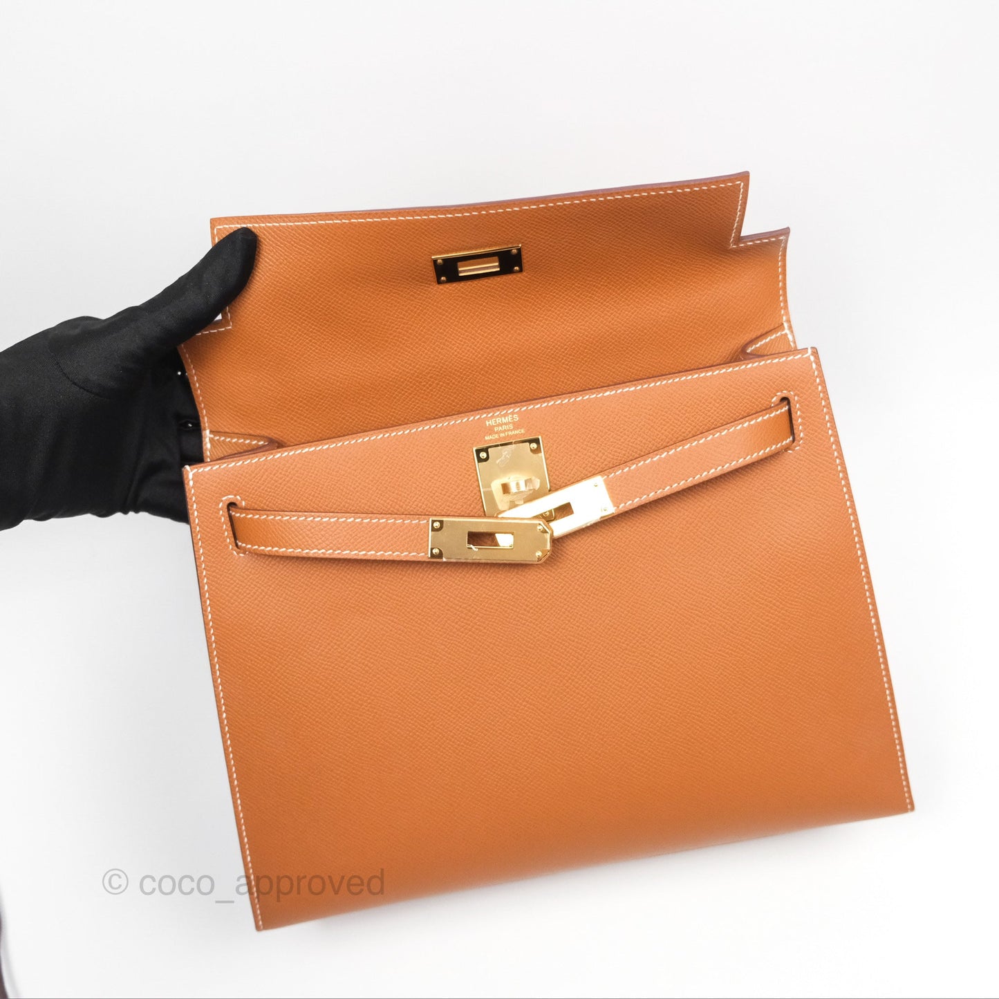 Hermès Kelly Sellier 28 Gold 37 Epsom Gold Hardware
