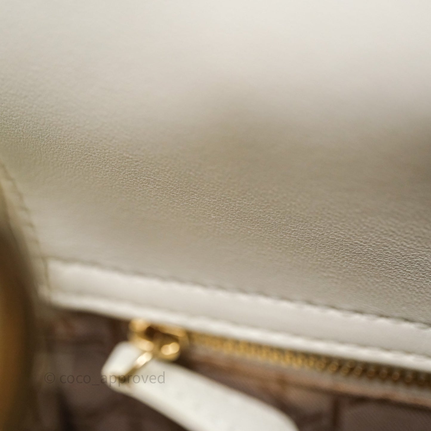Christian Dior Small My ABCDior Lady Dior Bag White Cannage Lambskin Gold Hardware