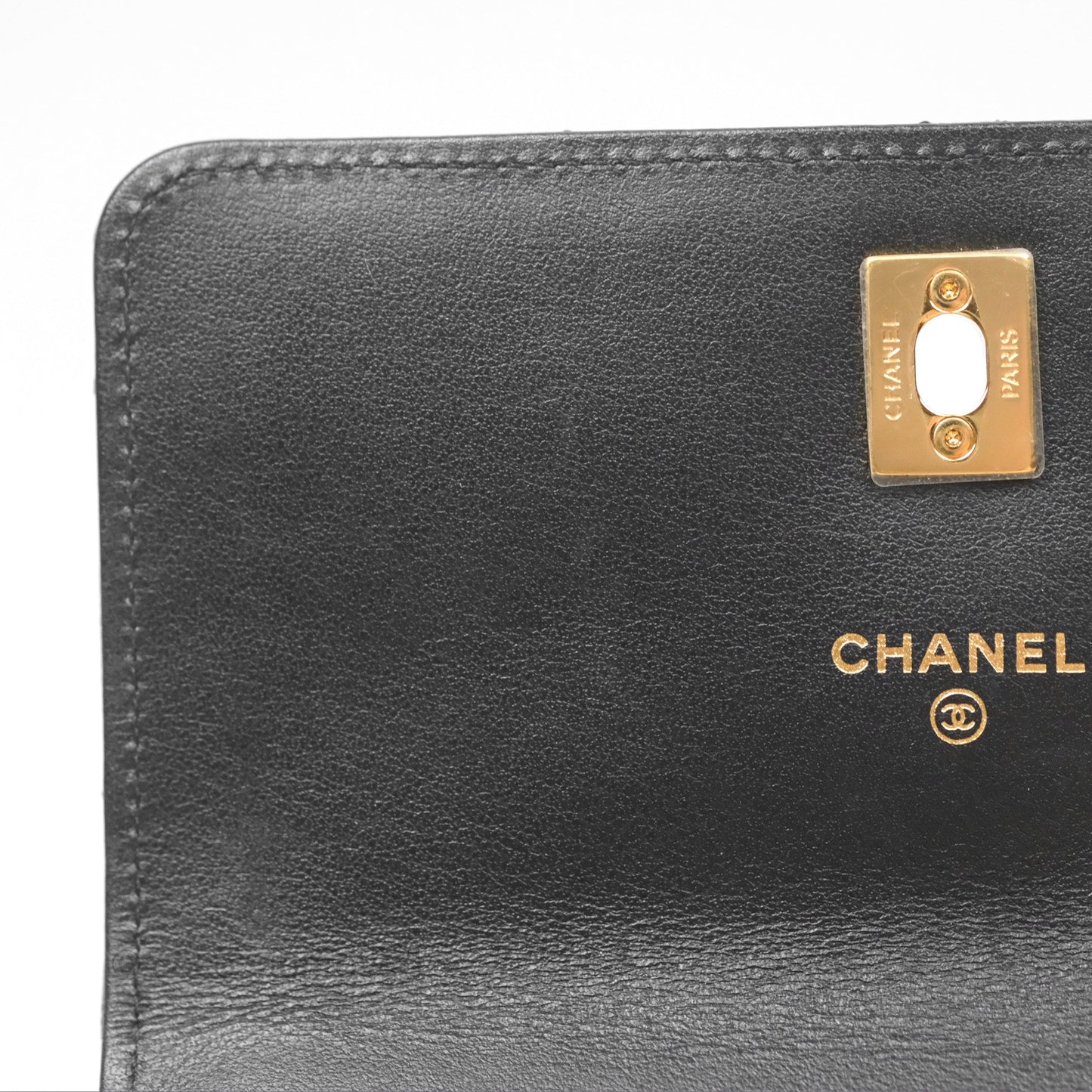 Chanel Mini WOC Bag Charm Black Caviar Gold Hardware