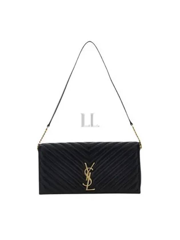 Luxury Saint Laurent Kate 99 Chain Quilted Lambskin Shoulder Bag Black