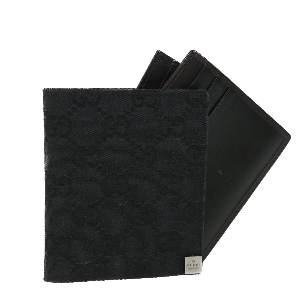 Luxury Gucci GG Canvas Card Case Black 90634  55683