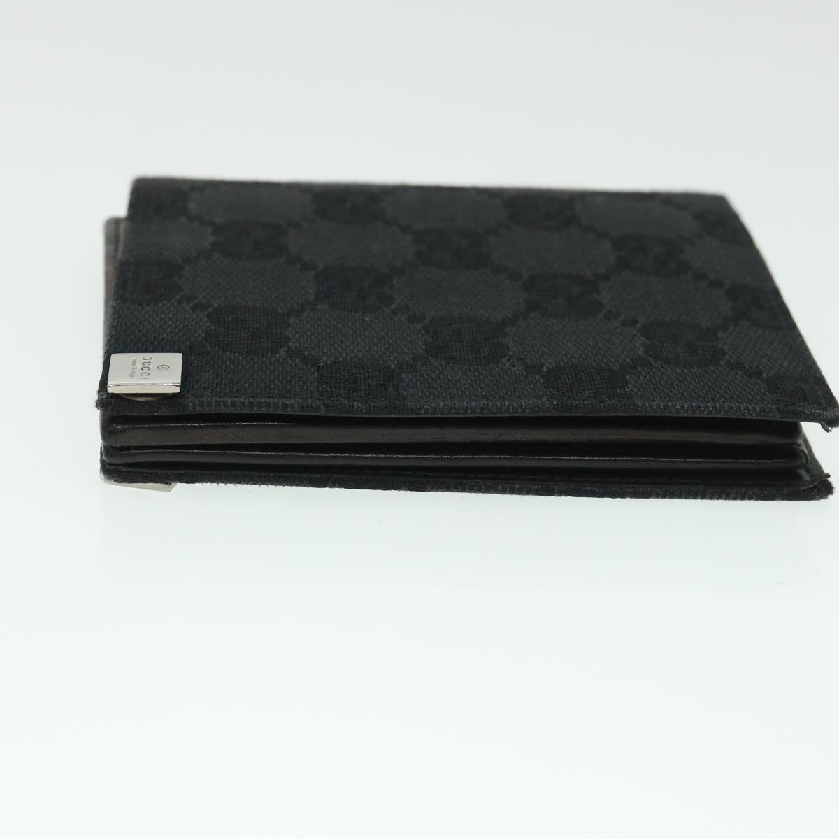 Luxury Gucci GG Canvas Card Case Black 90634  55683