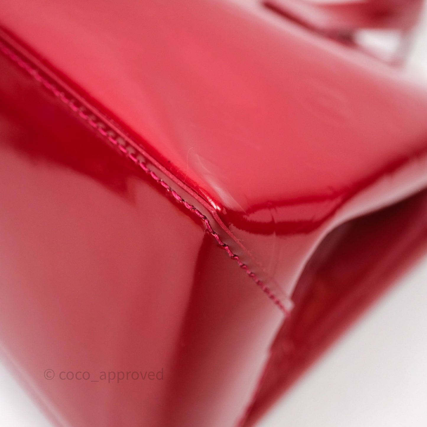 Louis Vuitton Vernis Wilshire Monogram Tote Bag Red