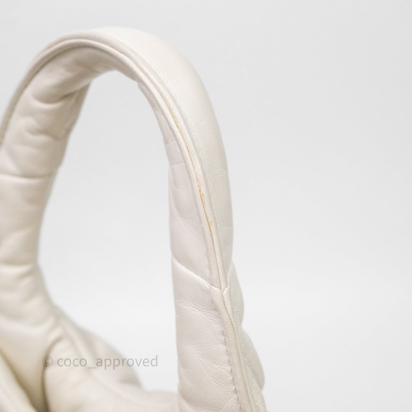 Prada Soft Tote Bag Ivory Silver Hardware