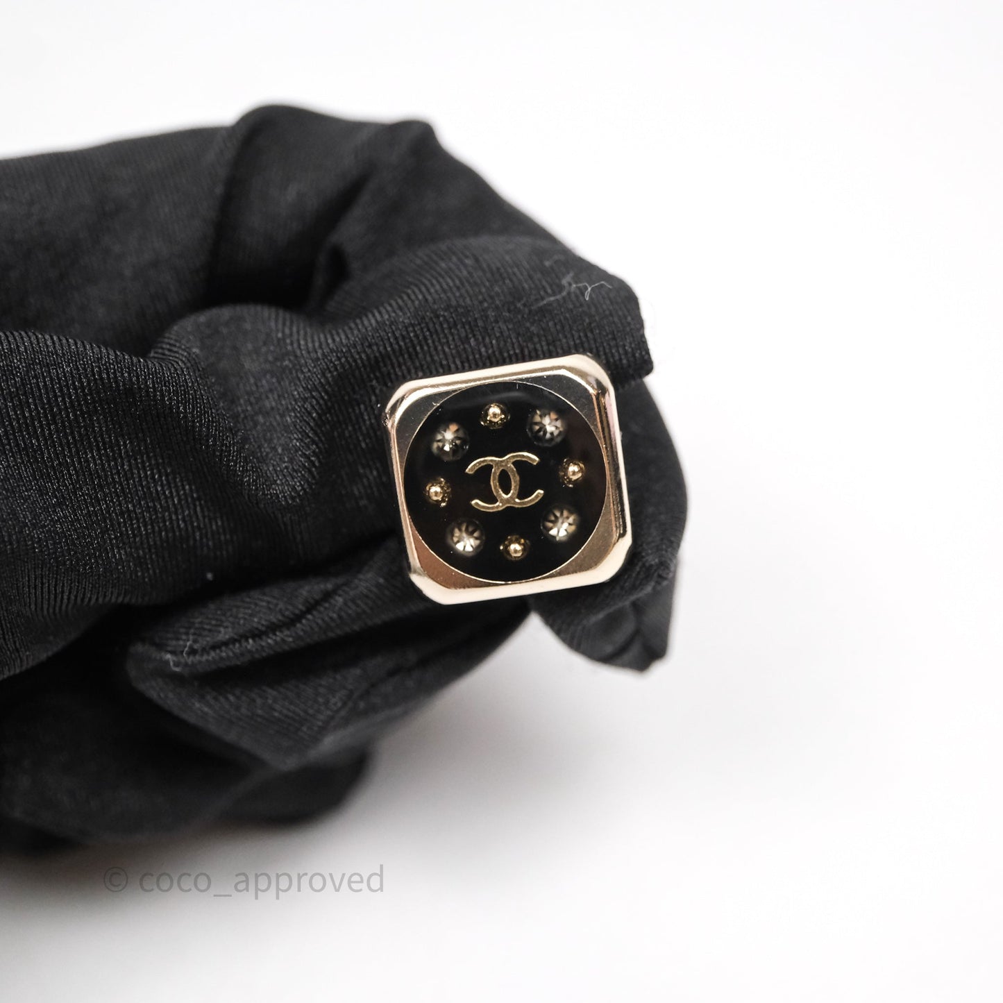 Chanel CC Square Brooch Set in 3 Gold Tone 22P
