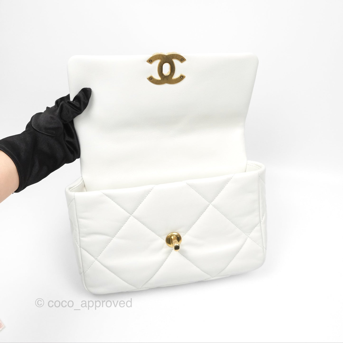 Chanel 19 Small Off White Mixed Hardware