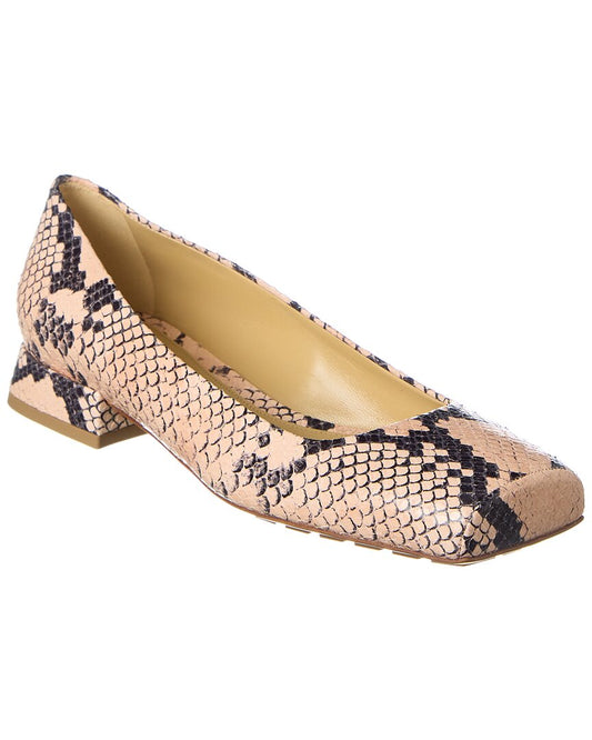 Luxury Bottega Veneta Tower Python Pump