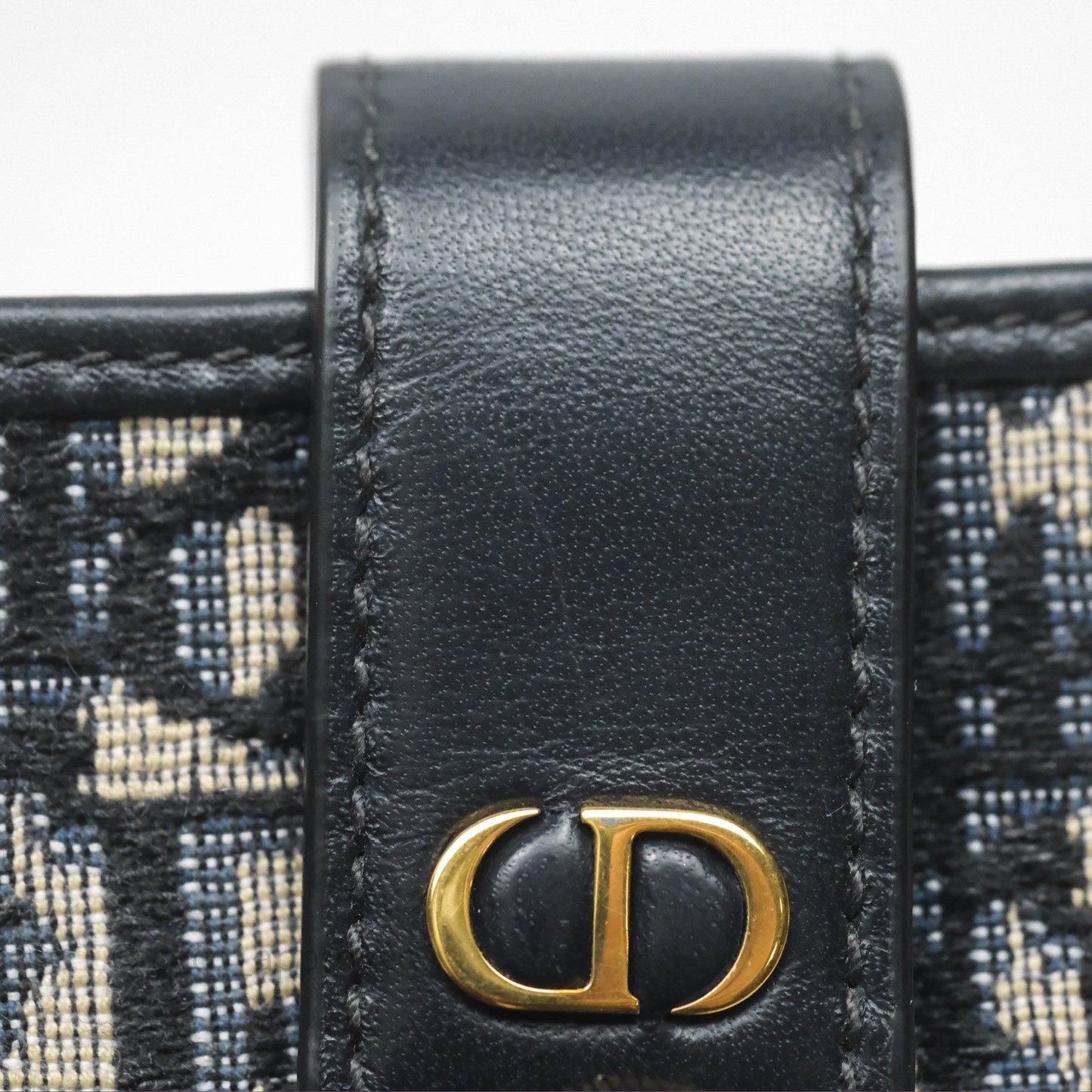 Christian Dior 5-Gusset Card Holder Blue Dior Oblique Jacquard
