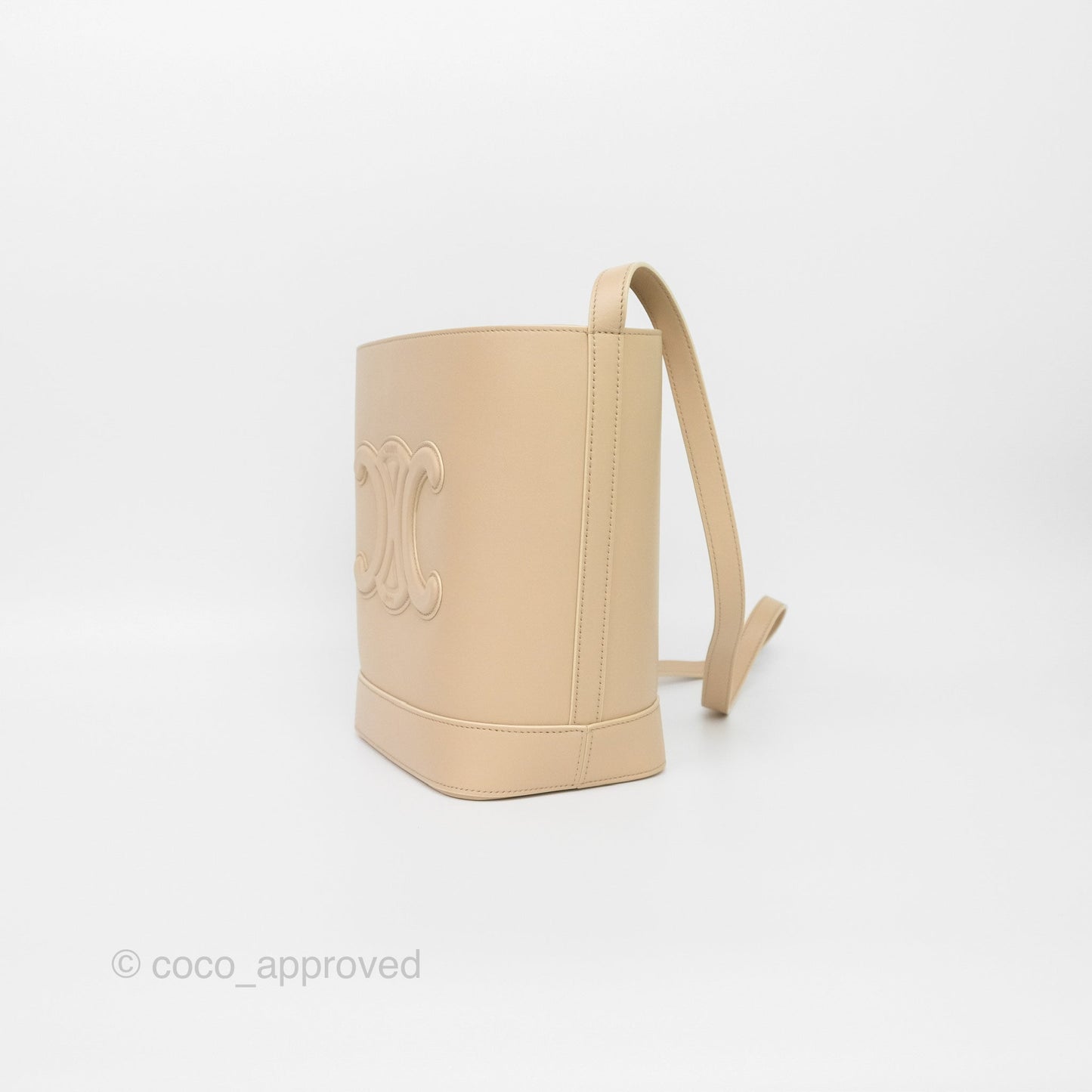 Celine Small Bucket Cuir Triomphe Calfskin Nude