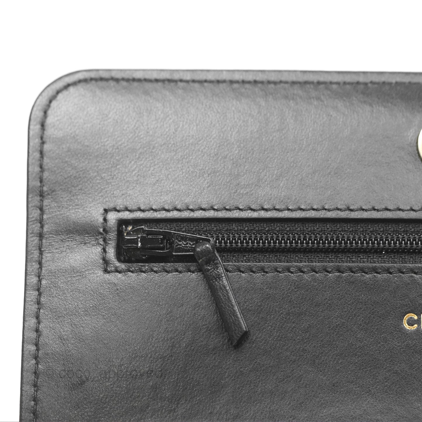 Chanel Quilted Boy Wallet on Chain WOC Black Calfskin Aged Gold Hardware