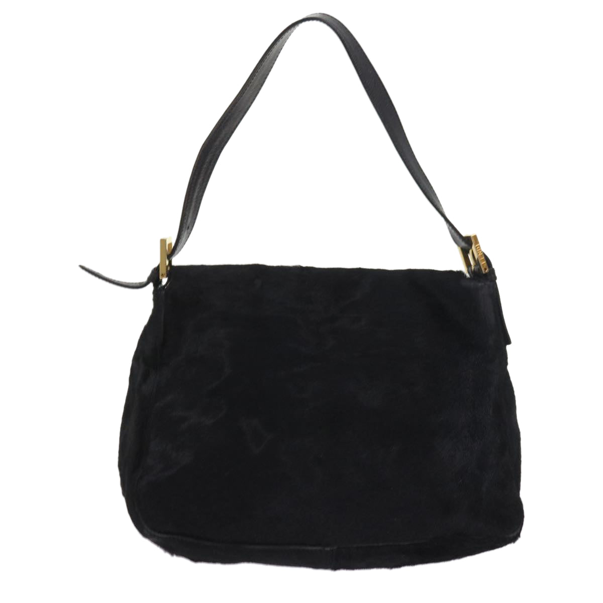 Luxury FendiMamma Baguette Shoulder Bag Harako leather Black55751