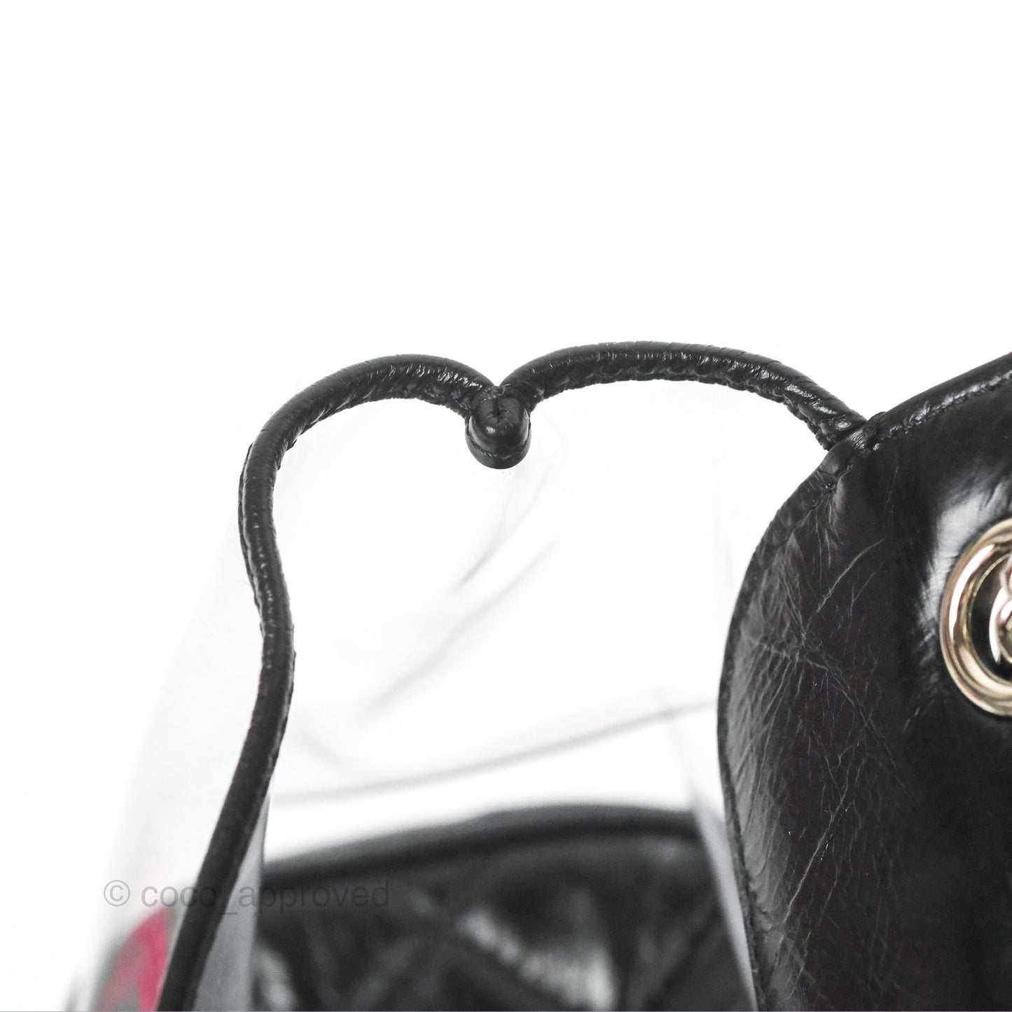 Chanel Aquarium PVC Backpack Black Crumpled Calfskin Silver Hardware