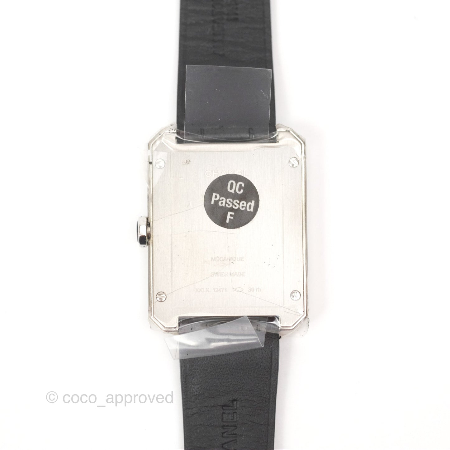 Chanel Boy Friend Watch Black Leather Silver Hardware