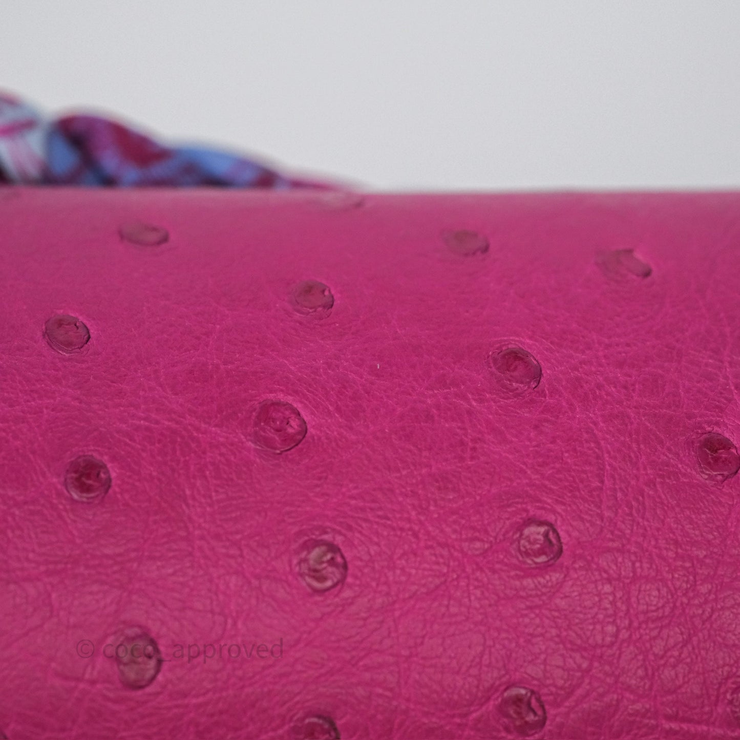 Hermès Roulis Mini 18 Rose Pourpre L3 Autruche Palladium Hardware