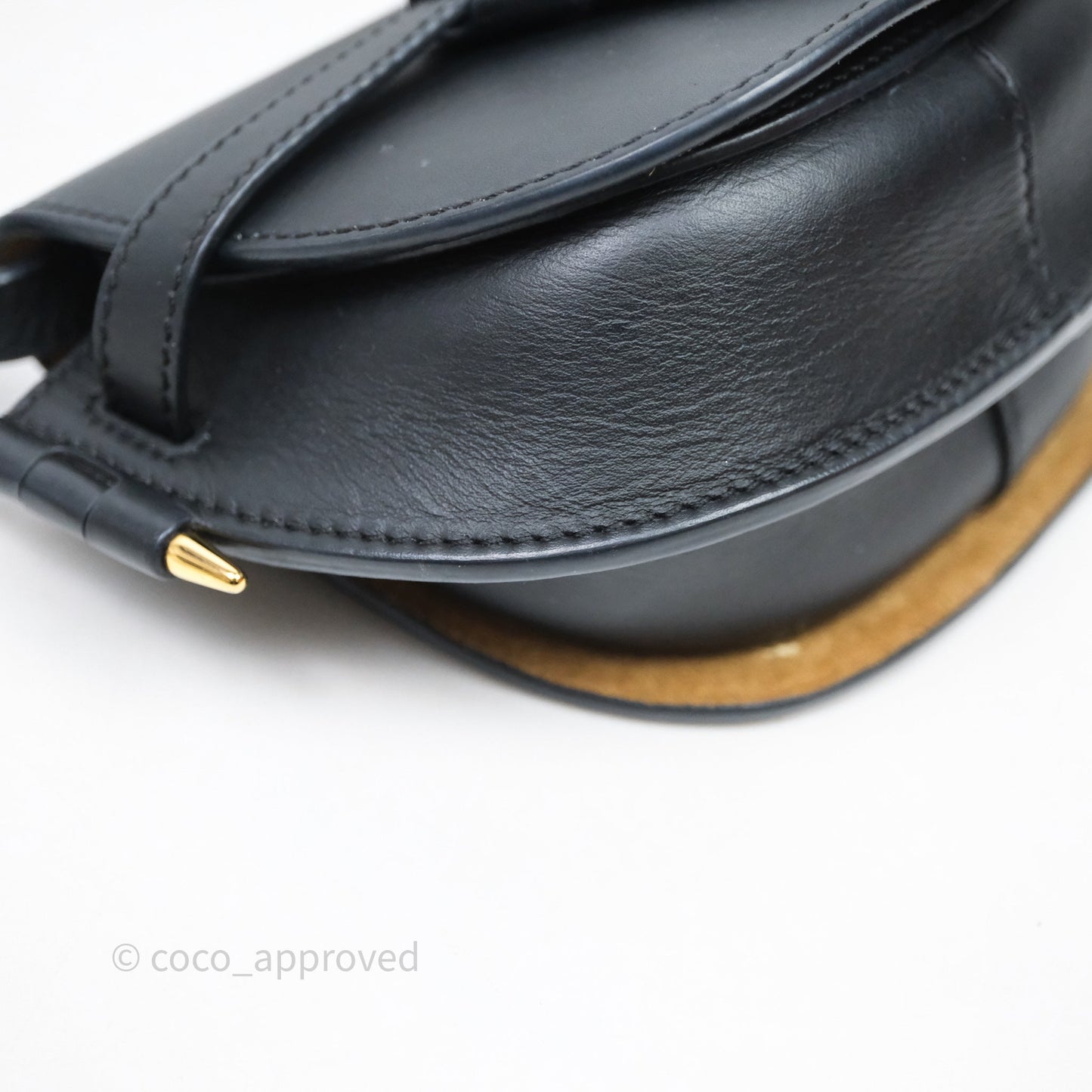 Loewe Mini Gate Dual Bag in Soft Calfskin & Jacquard Strap Black