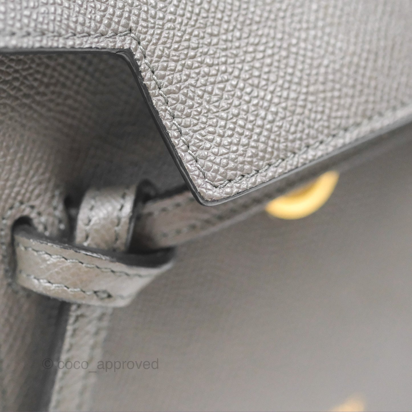 Celine Pico Belt Bag Grey Grained Calfskin Gold Hardware