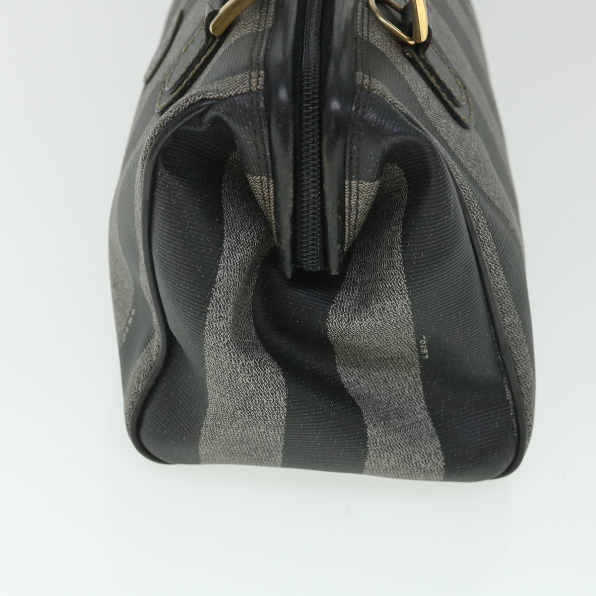 Luxury FendiPecan Canvas Hand Bag Coated Canvas 2way Gray Black55821