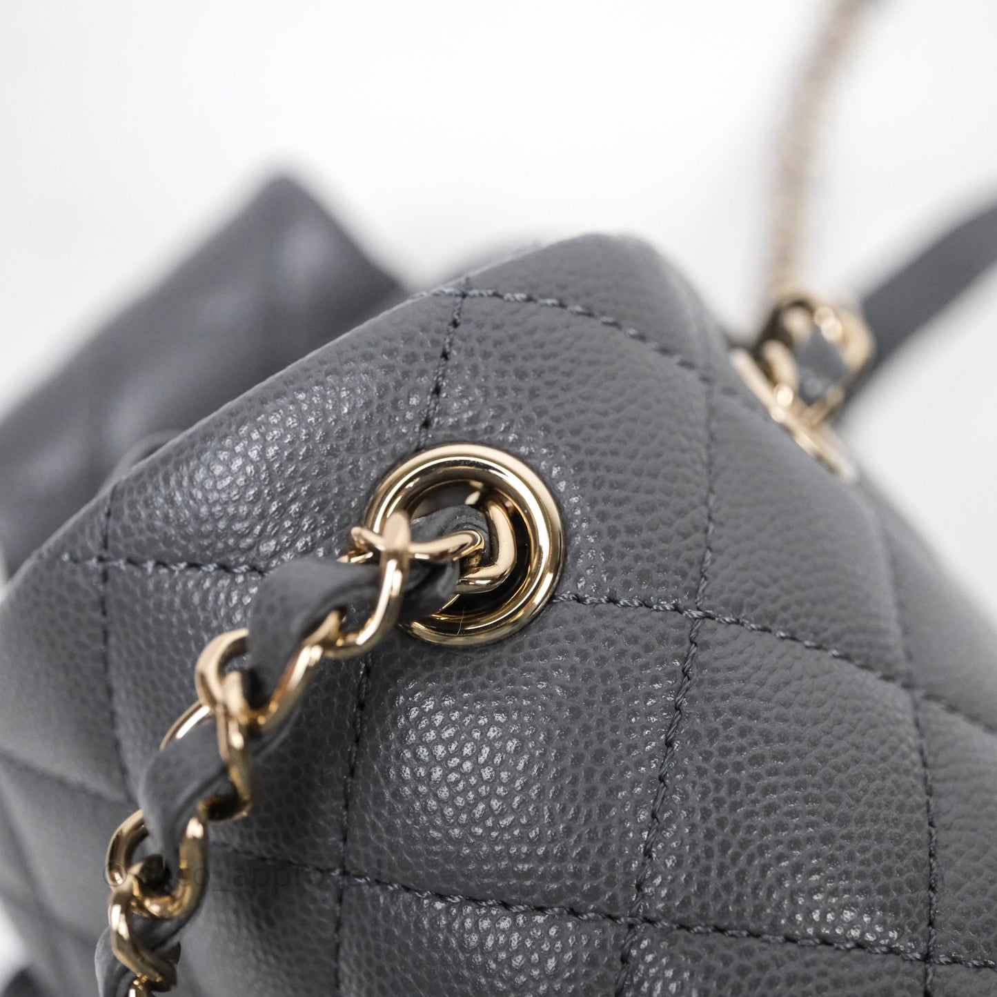 Chanel Small Duma Backpack Dark Grey Caviar Gold Hardware 23K