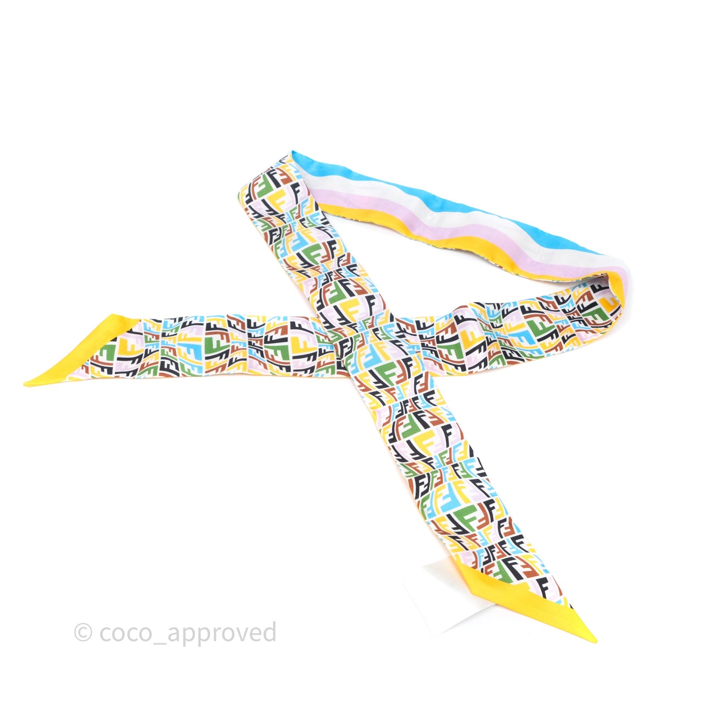 Fendi Multicolor FF Print Wrappy/ Woven Silk Scarf