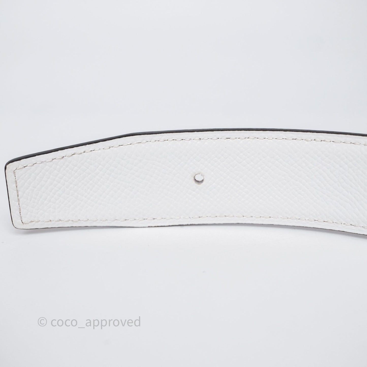 Hermès H Belt Buckle & Reversible Strap Gold White Blanc Brushed Palladium Hardware
