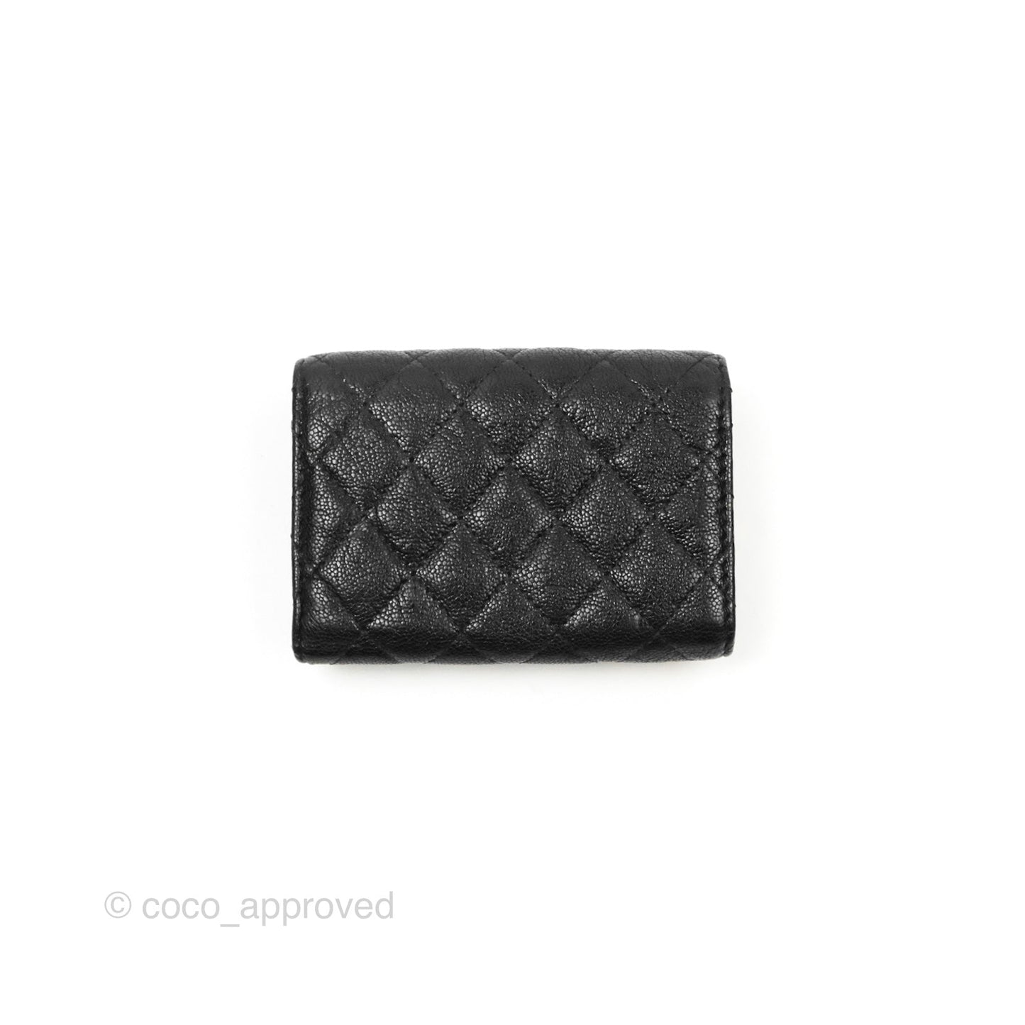 Chanel Quilted Small Boy Flap Wallet Black Caviar Gold Hardware