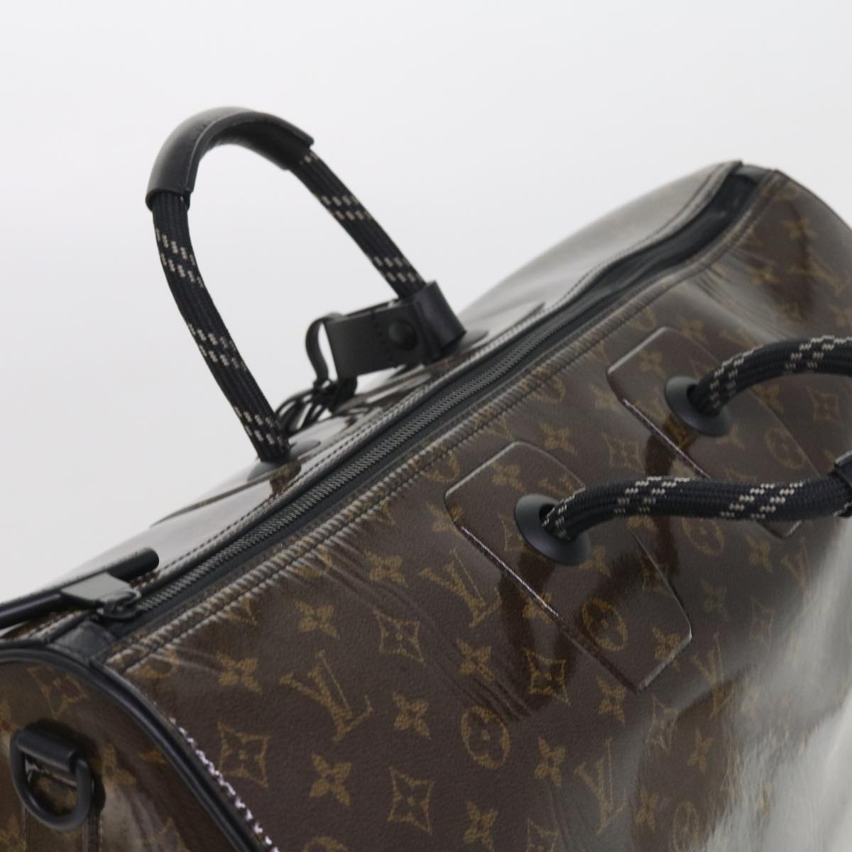 LOUIS VUITTON Monogram Glaze Keepall Bandouliere 50 Bag M43899 LV 55861A