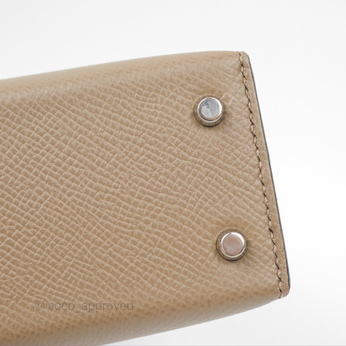 Hermès Mini Kelly II Etoupe 18/Alezan 3G/Biscuit 48 Epsom Palladium Hardware