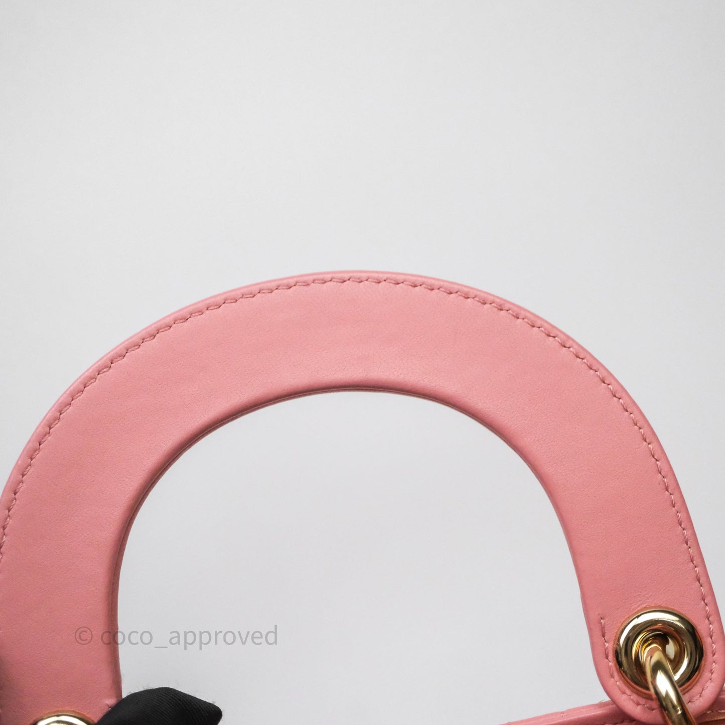 Christian Dior Mini Lady Dior My ABCDior Bag Pink Cannage Lambskin Gold Haardware