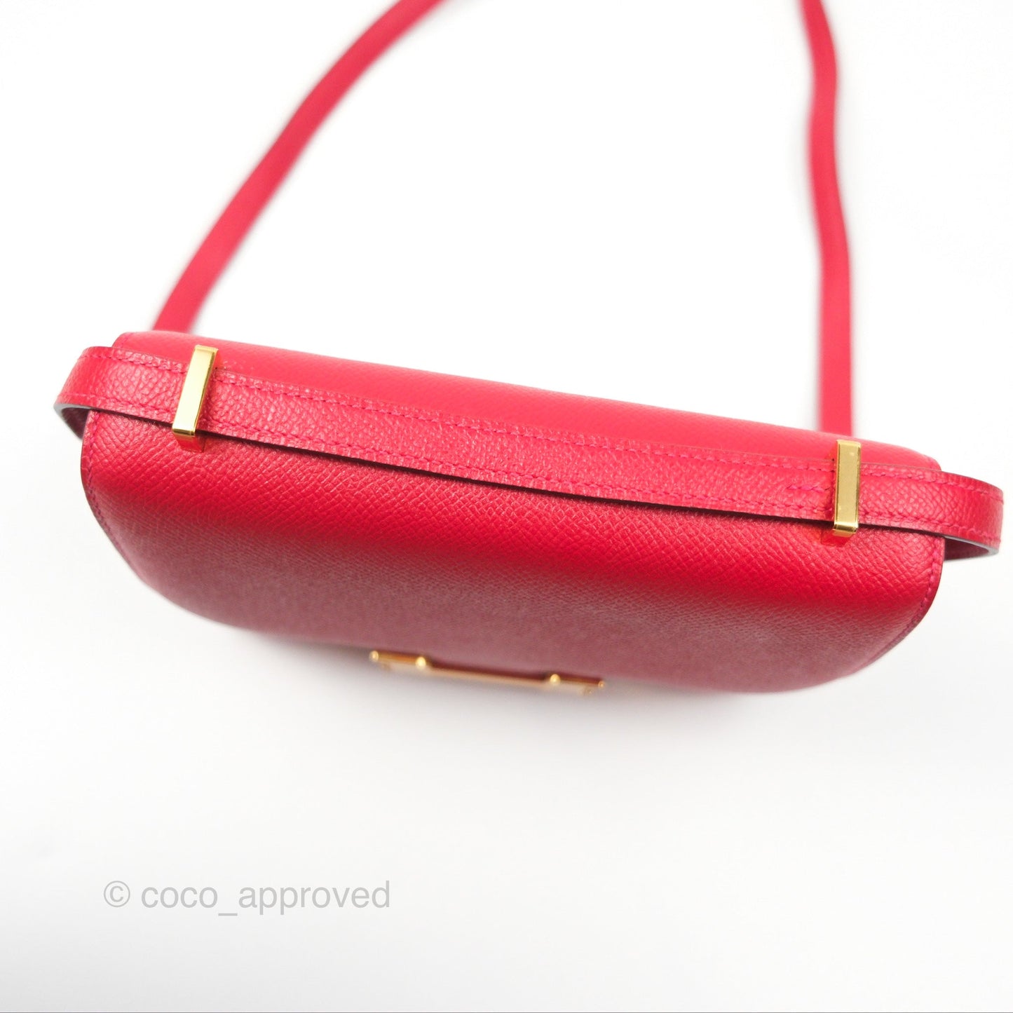 Hermès Constance Mini 18cm Red Epsom Gold Hardware