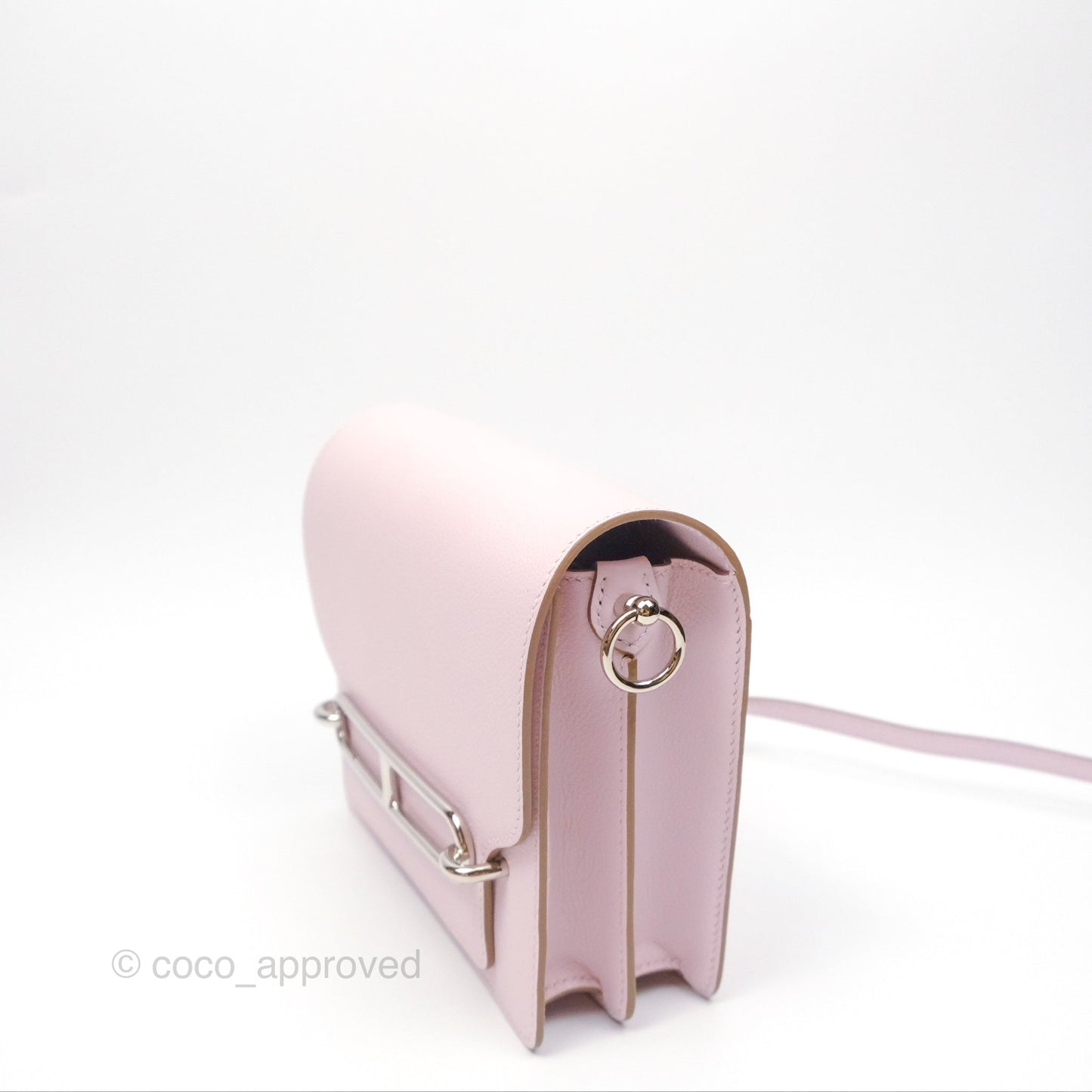 Hermès Roulis Mini 18 Mauve Pale Evercolor Palladium Hardware